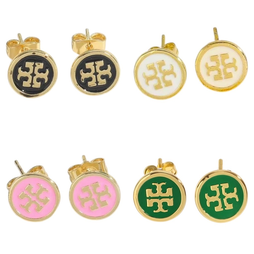 Gold Stud Earrings – Multiple Colors – Bundle & Save